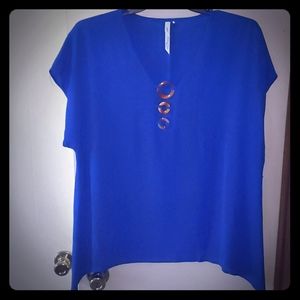 NY Collection's Women's Princess Blue Blouse